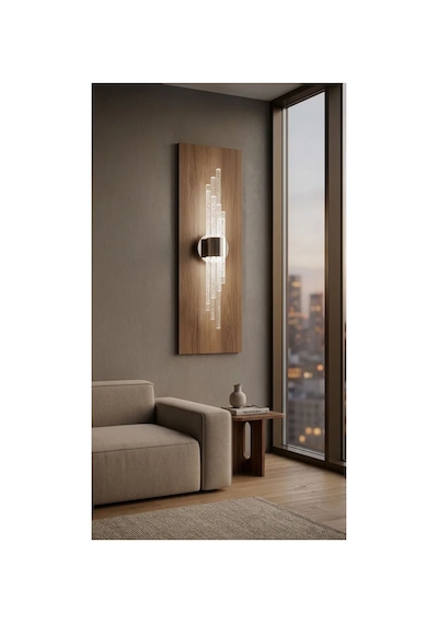 Matrix Melodi Led Duvar Apliği Modern Ve Şık Tasarım Aplik Gümüş Kasa Günışığı Led Çok Renkli