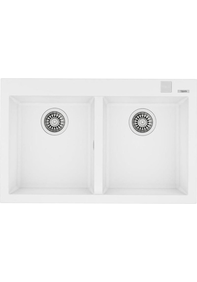 Teka Forsquare 790 Granit Evye Beyaz + Ark 938 Batarya Beyaz Set