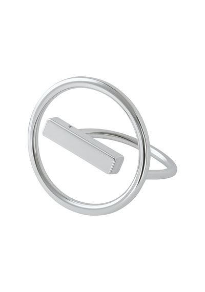 Çelik Circle Yüzük Ayarlanabilirdir Silver