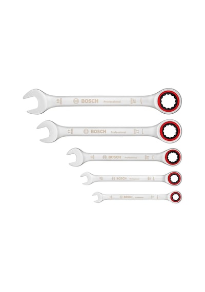 Cırcırlı Anahtar Seti, Anahtar Takımı 5 Parça, 8,10,13,17,19mm, 1600a02z3d, Mavi