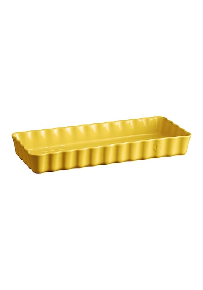 Emile Henry Tart-Börek Fırın Kabı Dikdörtgen 36.5 x 15 cm Mat Sar Mat Sarı