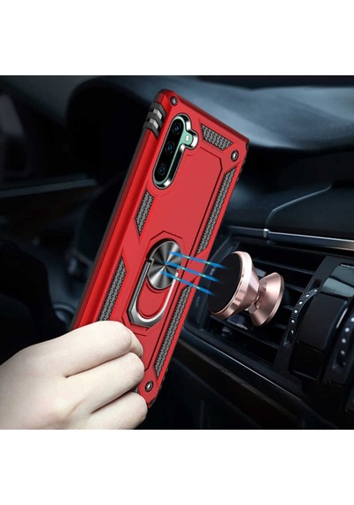 Samsung Galaxy Uyumlu Note 10 Kılıf Yüzüklü Zırh Tank Vega