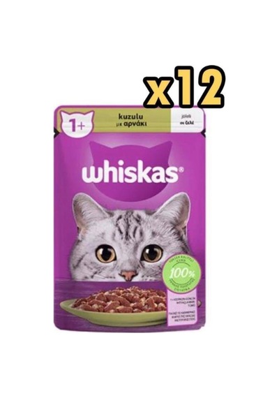 Whiskas Pouch Jöle Içinde Kuzulu Yetişkin Kedi Konservesi 85gr X 12 Adet