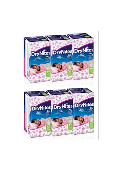 Drynites Kız 4-7 Yaş (17-30Kg) Small Gece Kültu 60 Adet (6Pk*10)