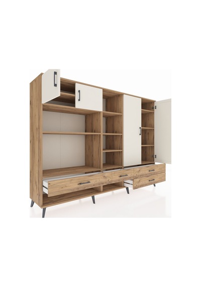 Hyperion Dolap 12 Raflı 4 Çekmeceli 4 Kapaklı 220x44x163 Çam-aytaşı/çam Aytası/atlas Çam - Atlas Çam Hyperion Dolap 12 Raflı 4 Çekmeceli 4 Kapaklı 220x44x163 Çam-aytaşı/çam Aytası/atlas Çam - Atlas Çam