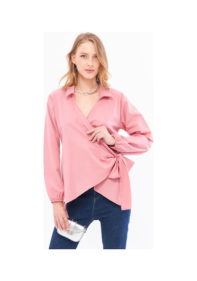 Armonika Kadın Açık Pembe Yakalı Kruvaze Bluz Arm-22y024025