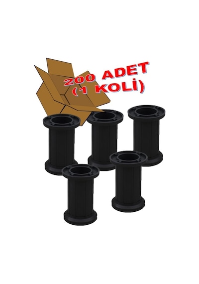 Jumbo Mobilya Ayağı 10 Cm - Koltuk, Kanepe, Dolap Ve Baza İçin, Ayarlanabilir, 200 Adet Siyah