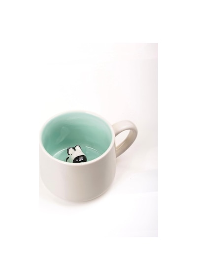 Mukko Home 3d Porselen Kupa Sevimli Zebra Figürlü, 350 Ml, Eğlenceli Ve Şık Tasarım,mavi Beyaz - Çok Renkli