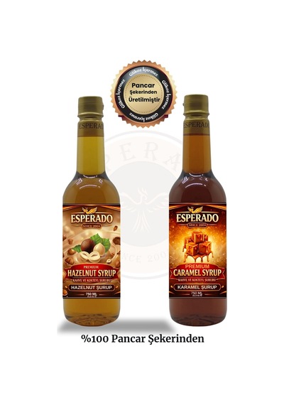 Premıum Karamel - Fındık Aromalı Kahve Şurubu 750 Ml X 2 Adet Diğer