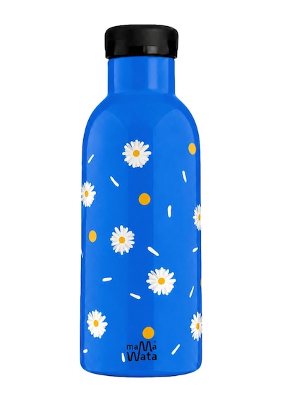 Mamawata Daisy Pipetli Çocuk Termos Matara 470 Ml Paslanmaz Çelik Sızdırmaz Yalıtımlı Suluk Koyu Mavi