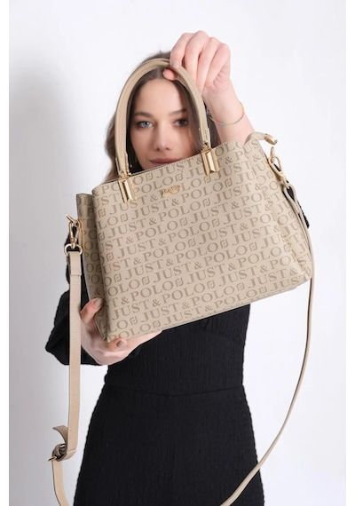 Just Polo Kadın Yeni Sezon El Ve Omuz Çantası Ebat 22x29 Cm VİZON