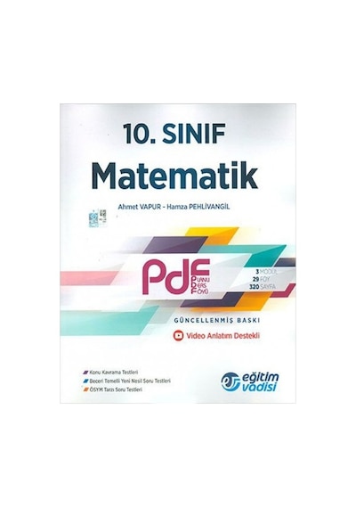 Eğitim Vadisi 10. Sınıf Matematik Güncel Pdf Planlı Ders Föyü
