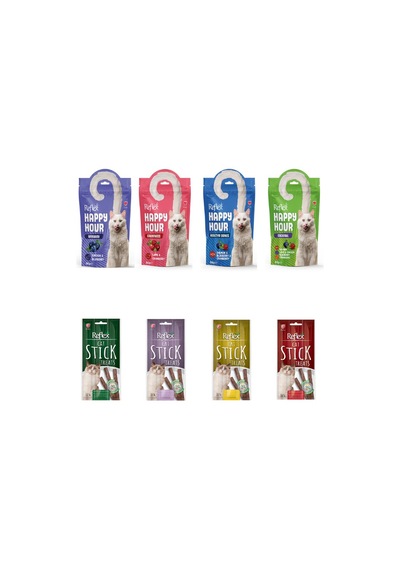 Purecanpati 4 Çeşit Kedi Stick Ödülü + 4 Çeşit Kedi Ödül Maması