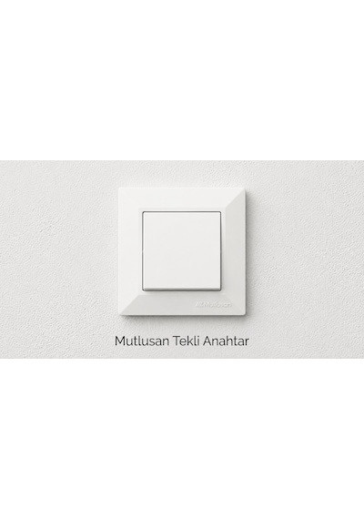 Mutlusan Rita Tekli Anahtar Beyaz Çerçeveli