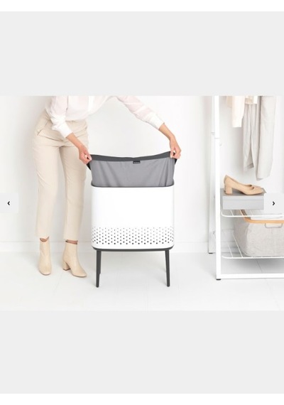 Brabantia Bo Beyaz Plastik Kapaklı Çamaşır Sepeti 60lt Beyaz