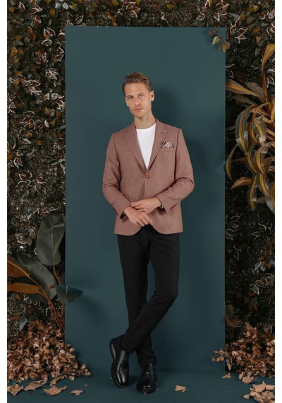 Efor C 656 Slim Fit Gül Kurusu Spor Ceket Gülkurusu