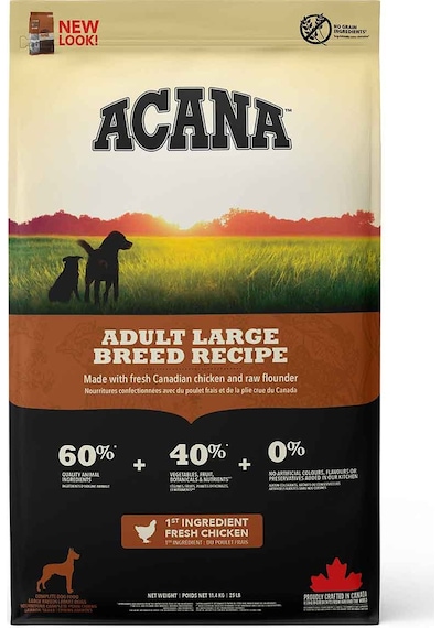 Acana Heritage Adult Large Breed Tavuk Hindi ve Balıklı Tahılsız Yetişkin Köpek Maması 11400 G