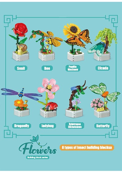 Çiçekler Ve Böcekler Yapı Blokları Ladybug