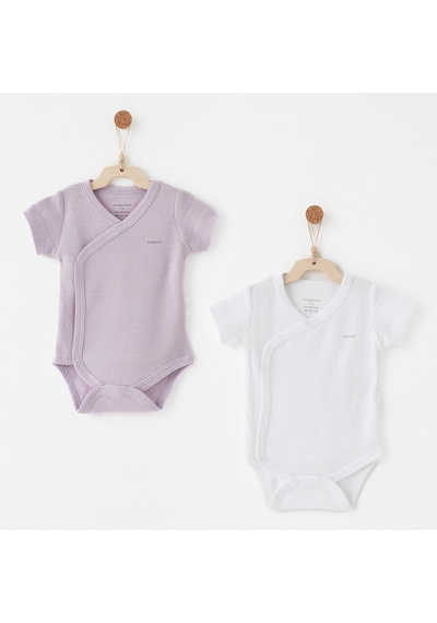 Andywawa Bebek Zıbın Body 2 Parça Anw-ac26763 Beyaz-lila