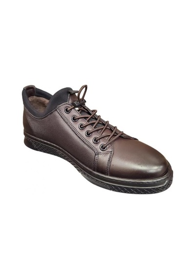 Komcero 3y0461 Streçli Deri Hafif Erkek Sneakers Ayakkabı Kahve