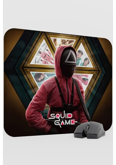 Squid Game V1 48x40 Xl Gaming Kauçuk Kaymaz Taban Mouse Pad Fare Altlığı