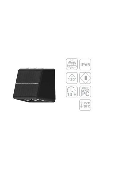 Ack Ag60-09801 Ip65 Çift Yönlü Solar Led Bahçe Duvar Apliği