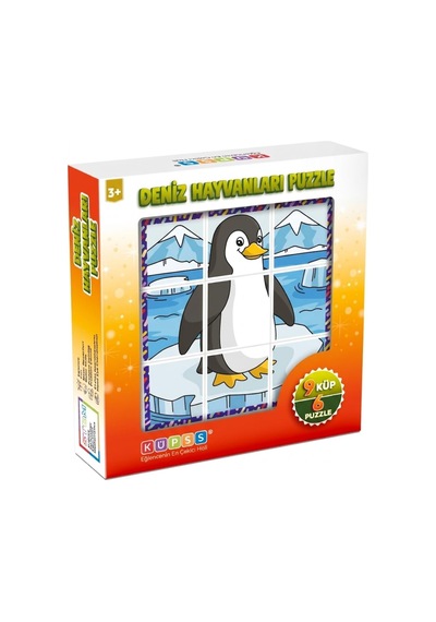 Küpss Deniz Hayvanları 3d Puzzle - 9 Küp 6 Yapboz