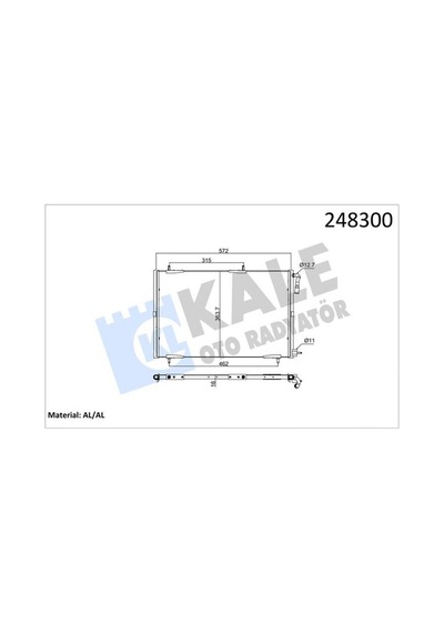 Klima - 450 - Radyatörü Kondenser Peugeot P206 98-09 - Dpmıx-hb - 1.1-1.4-1.6-2.0-1.4hdı-1.6hdı Al/brz