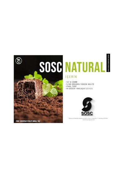 Sosc Professional Premium İthal Torf, Ph 5.5-6.5, Pg Mix Gübreli Ve Islatıcı Ajan Katkılı Bitki Yetiştirme Ortamı, 0-20 Mm, 1 Lt