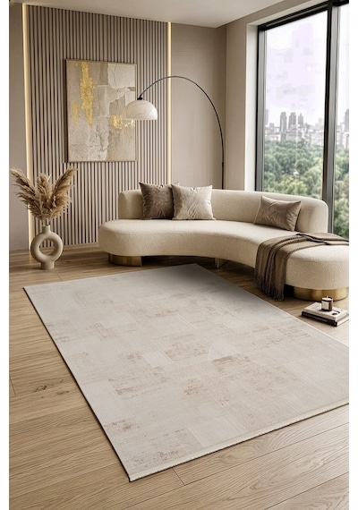 Luxia Lu003b Bej Krem Akrilik Modern Salon Koridor Yatak Ve Oturma Odası Halısı-1774