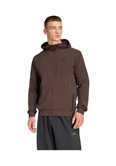 Adidas D4t Hybrid Fz H Erkek Antrenman Ceketi Kb0804 Kahverengi Kahverengi