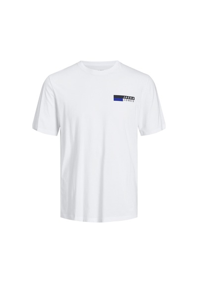 Jack & Jones Erkek T Shirt 12233999 Beyaz-mavi Beyaz - Mavi