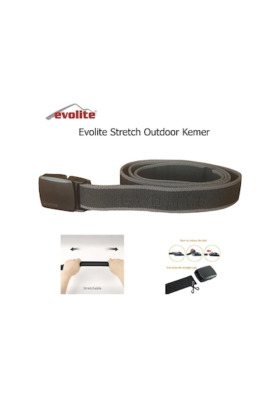 Evolite Stretch Belt 3 Cm 1.35 M E-5504 Black Beyaz