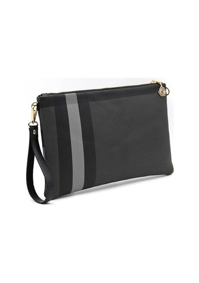 Silver Polo Siyah - Siyah Ekose Kadın Portföy Ve Clutch El Çantası Sp1034