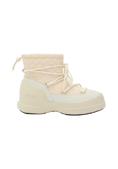 L002 Cream Bot Kadın 80d2500020 Moon Boot Mezzaluna Quilted Mid Wp Krem