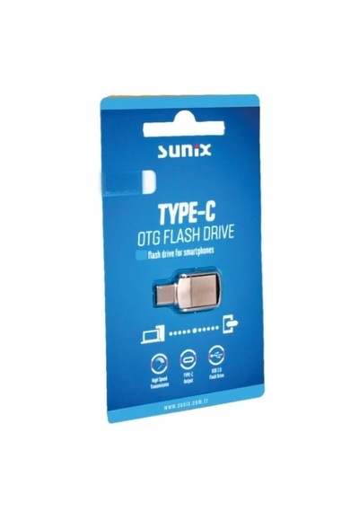 Sunix 128gb.type-c Ve Usb 3.0 Usb Flash Bellek Otg Çift Girişli Metal Sağlam  128 GB