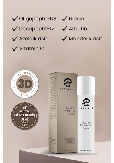 Esqulent Peptitli Leke Karşıtı Cilt Beyazlatıcı Yüz Kremi 50 ML