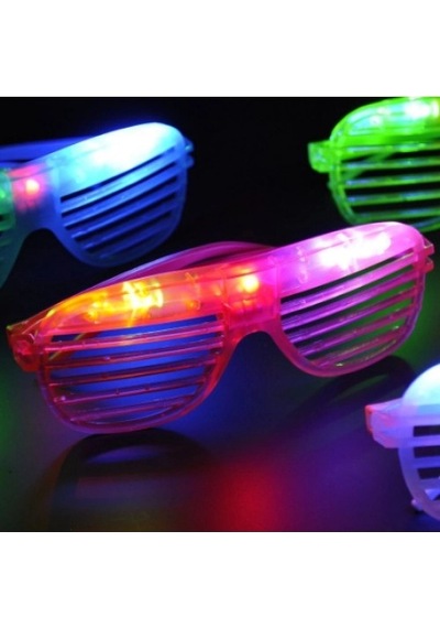 Led Işıklı Renkli Panjur Gözlük 12 Adet Belirtilmemiş