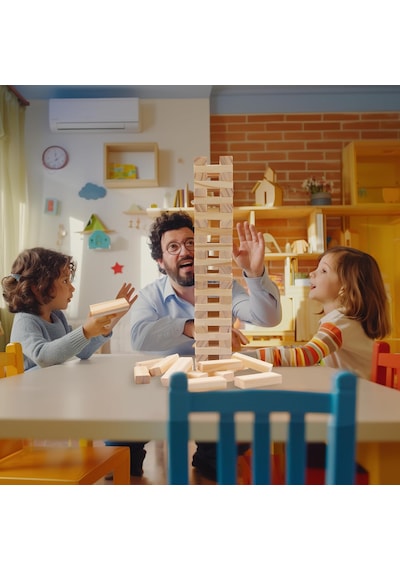 Challenge Jenga Blok Görev Kulesi 54 Parça Jenga