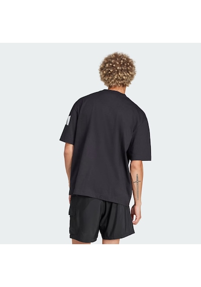 Black/whıte Adidas Erkek Günlük T-shirt M Sj T Jf3615 Siyah
