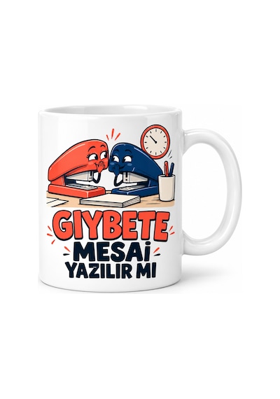 Storeşahin Gıybet Mesaisi Tasarımlı Porselen Kupa - Model 724 Shn0720