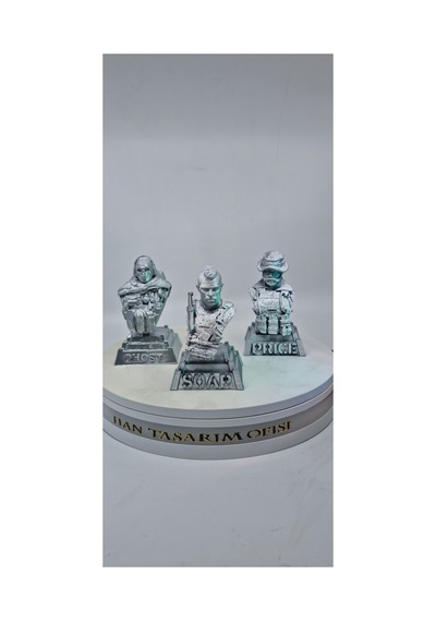 Call Of Duty 3lu Büst Figür Set Ghost Soap Captain Price 10 Cm