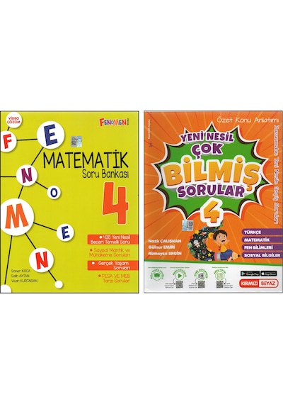Fenomen 4. Sınıf Matematik S.b.+kırmızı Beyaz Çok Bilmiş Sorular 2 Kitap