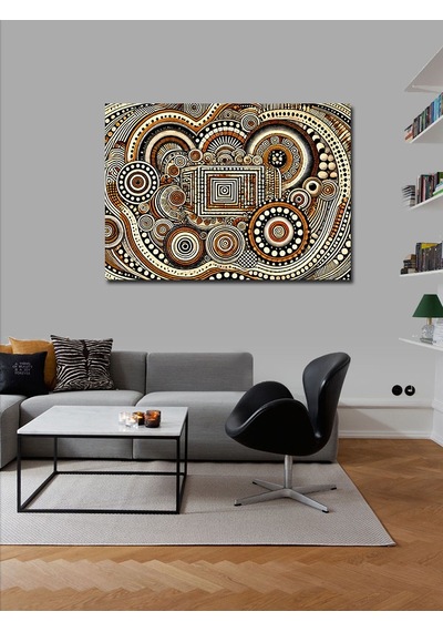 Kanvas Tablo Aborjin Soyut Sanat 50cmx70cm