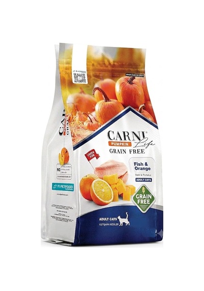 Carni Life Tahılsız Pumpkin Adult Balık Etli & Portakallı Yetişkin Kedi Maması 5 Kg