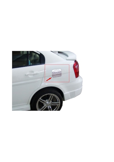 Hyundai Accent Era Krom Depo Kapağı Paslanmaz Çelik 2006 ve Üzeri