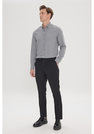 Ac&Co / Altınyıldız Classics Slim Fit Dar Kesim Klasik Yan Cep Erkek Pantolon - Siyah