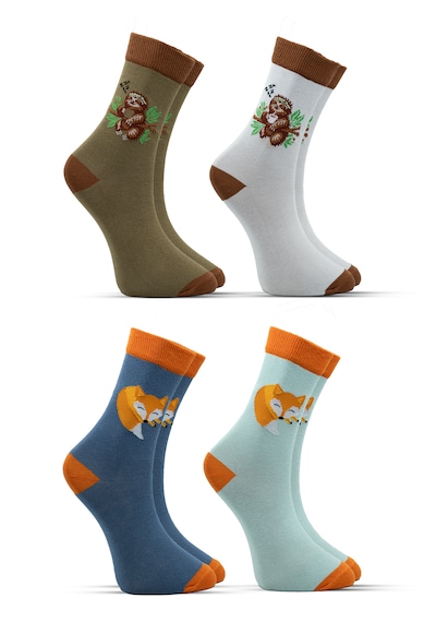 Stocalze Unisex Pamuklu Tilki Koala Özel Desenli 4 Farklı Renkli Esnek Terletmez Rahat Soket Çorap Beyaz - Lacivert - Haki - Turkuaz Stocalze Unisex Pamuklu Tilki Koala Özel Desenli 4 Farklı Renkli Esnek Terletmez Rahat Soket Çorap Beyaz - Lacivert - Haki - Turkuaz
