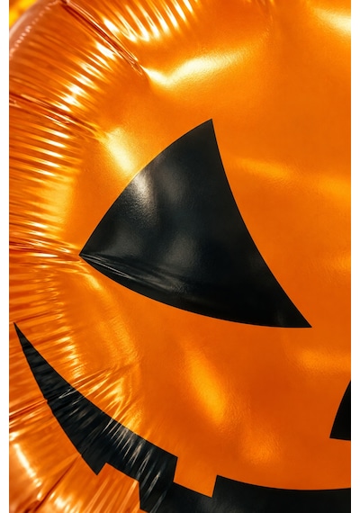 Halloween Cadılar Bayramı Balkabağı Yüzlü Folyo Balon 45 Cm 18 İnç Turuncu Yuvarlak Parti Süsü Çok Renkli