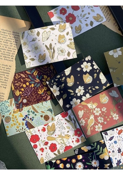 Vintage Scrapbook Kağıdı, Bullet Journal Ajanda, Defter Süsleme Genel